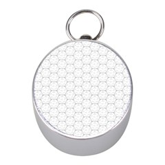 Hexagon Geometric Shape Mini Silver Compasses by Bajindul