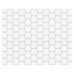 Hexagon Geometric Shape Double Sided Flano Blanket (Medium) 