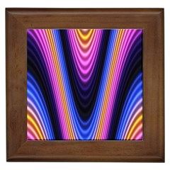 Wave Line Waveform Sound Purple Framed Tile