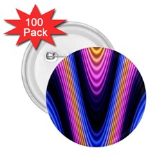 Wave Line Waveform Sound Purple 2.25  Buttons (100 pack) 