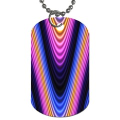 Wave Line Waveform Sound Purple Dog Tag (One Side)