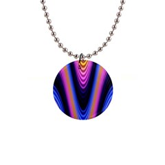 Wave Line Waveform Sound Purple 1  Button Necklace