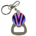 Wave Line Waveform Sound Purple Bottle Opener Key Chain Front