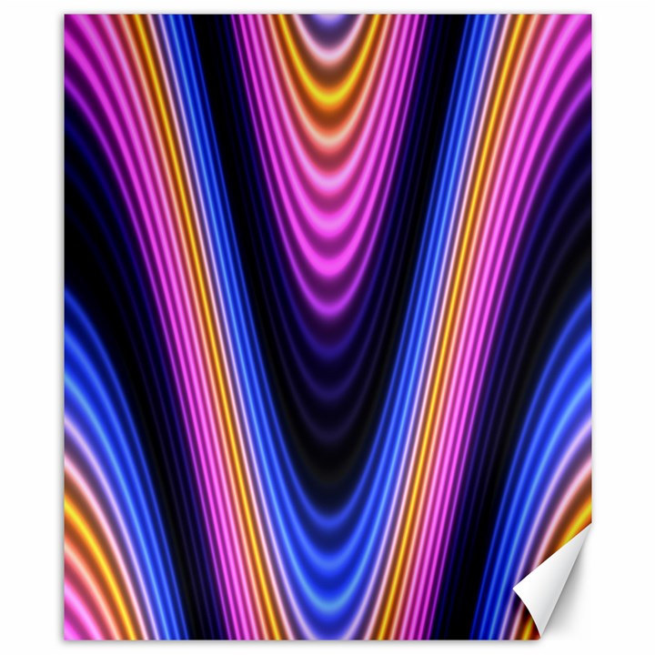 Wave Line Waveform Sound Purple Canvas 8  x 10 