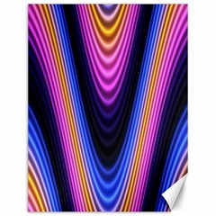 Wave Line Waveform Sound Purple Canvas 12  X 16  by HermanTelo