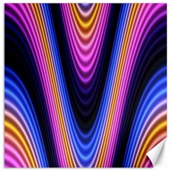 Wave Line Waveform Sound Purple Canvas 20  x 20 