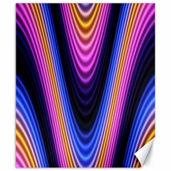 Wave Line Waveform Sound Purple Canvas 20  X 24  by HermanTelo