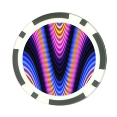 Wave Line Waveform Sound Purple Poker Chip Card Guard