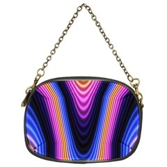 Wave Line Waveform Sound Purple Chain Purse (One Side)