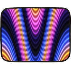 Wave Line Waveform Sound Purple Fleece Blanket (Mini)