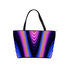 Wave Line Waveform Sound Purple Classic Shoulder Handbag