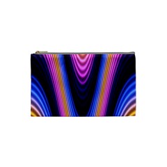 Wave Line Waveform Sound Purple Cosmetic Bag (Small)