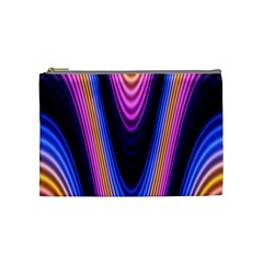 Wave Line Waveform Sound Purple Cosmetic Bag (Medium)