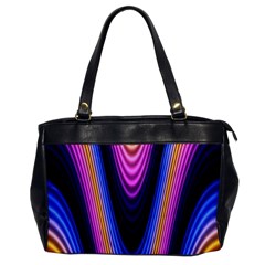 Wave Line Waveform Sound Purple Oversize Office Handbag