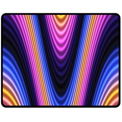 Wave Line Waveform Sound Purple Fleece Blanket (Medium) 