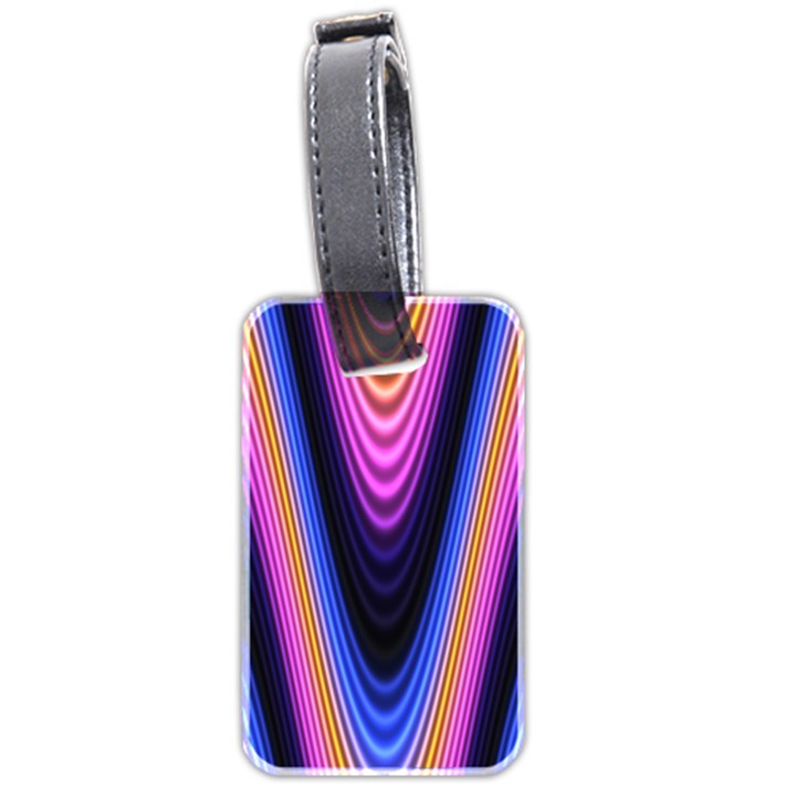 Wave Line Waveform Sound Purple Luggage Tag (two sides)