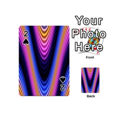 Wave Line Waveform Sound Purple Playing Cards 54 Designs (Mini)