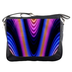 Wave Line Waveform Sound Purple Messenger Bag