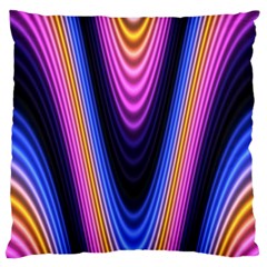 Wave Line Waveform Sound Purple Large Cushion Case (Two Sides)