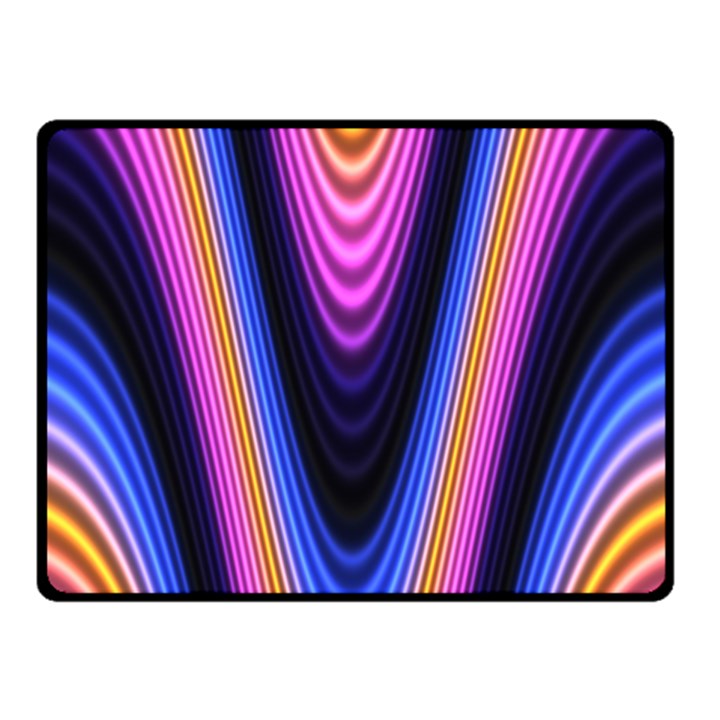 Wave Line Waveform Sound Purple Double Sided Fleece Blanket (Small) 