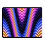 Wave Line Waveform Sound Purple Double Sided Fleece Blanket (Small)  45 x34  Blanket Back