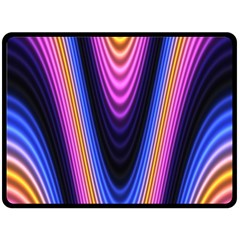 Wave Line Waveform Sound Purple Double Sided Fleece Blanket (Large) 