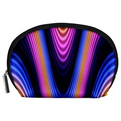 Wave Line Waveform Sound Purple Accessory Pouch (Large)