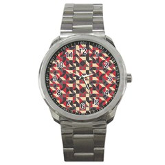 Pattern Textiles Sport Metal Watch