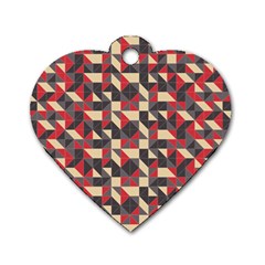 Pattern Textiles Dog Tag Heart (two Sides)