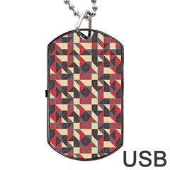 Pattern Textiles Dog Tag Usb Flash (two Sides)