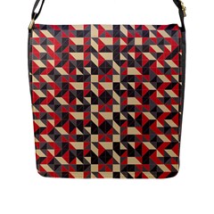 Pattern Textiles Flap Closure Messenger Bag (l) by HermanTelo