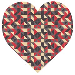 Pattern Textiles Wooden Puzzle Heart by HermanTelo