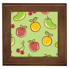 Seamless Healthy Fruit Framed Tile by HermanTelo