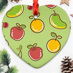 Seamless Healthy Fruit Ornament (heart) by HermanTelo