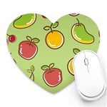 Seamless Healthy Fruit Heart Mousepads Front