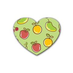 Seamless Healthy Fruit Rubber Coaster (heart) 