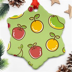 Seamless Healthy Fruit Snowflake Ornament (two Sides) by HermanTelo