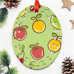 Seamless Healthy Fruit Ornament (oval Filigree)