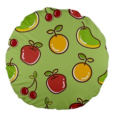 Seamless Healthy Fruit Large 18  Premium Flano Round Cushions