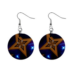 Star Background Mini Button Earrings