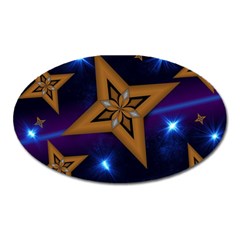 Star Background Oval Magnet