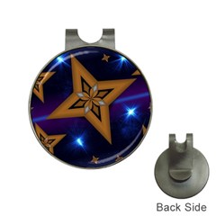 Star Background Hat Clips With Golf Markers by HermanTelo