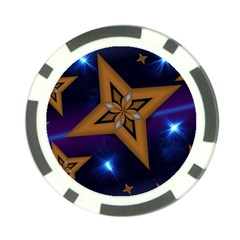 Star Background Poker Chip Card Guard by HermanTelo