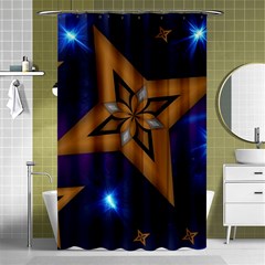 Star Background Shower Curtain 48  X 72  (small)  by HermanTelo