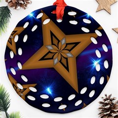 Star Background Ornament (round Filigree)