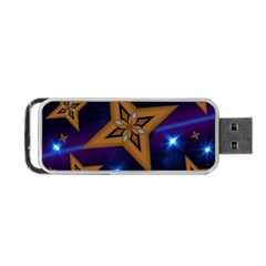 Star Background Portable Usb Flash (one Side)