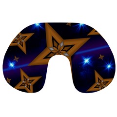 Star Background Travel Neck Pillow by HermanTelo