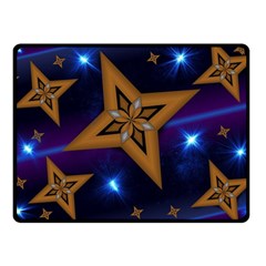 Star Background Double Sided Fleece Blanket (small) 