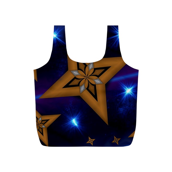 Star Background Full Print Recycle Bag (S)