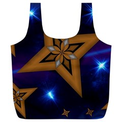 Star Background Full Print Recycle Bag (xl)